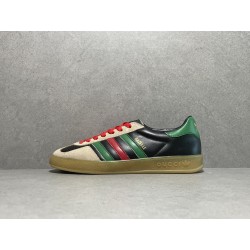 GT Gucci Gazelle Sneaker ‎Black Leather 726487AAA439549