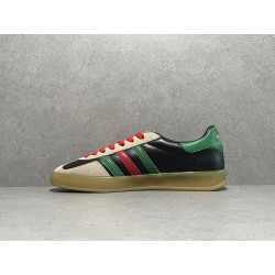 GT Gucci Gazelle Sneaker ‎Black Leather 726487AAA439549