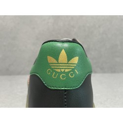 GT Gucci Gazelle Sneaker ‎Black Leather 726487AAA439549