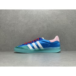 GT Gucci Gazelle Sneaker Light blue Silk Duchesse 707867 U7R10 3660