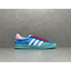 GT Gucci Gazelle Sneaker Light blue Silk Duchesse 707867 U7R10 3660