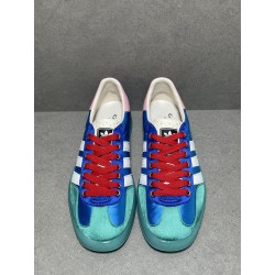 GT Gucci Gazelle Sneaker Light blue Silk Duchesse 707867 U7R10 3660