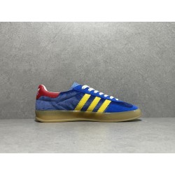 GT Gucci Gazelle Sneaker Blue Yellow ‎707848 9STU0 4860