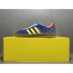 GT Gucci Gazelle Sneaker Blue Yellow ‎707848 9STU0 4860