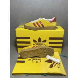 GT Gucci Gazelle Sneaker Yellow Velvet ‎707848 9STU0 7170