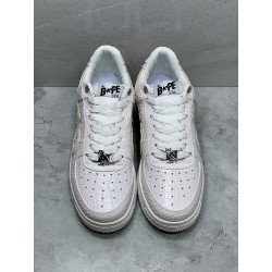 GT A Bathing Ape Bapesta OVO White Gold