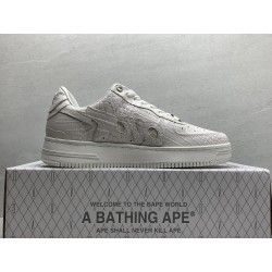 GT A Bathing Ape Bapesta OVO White Gold