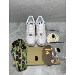 GT A Bathing Ape Bapesta OVO White Gold