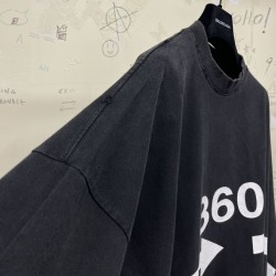 GT Balenciaga 360 Tubular Black Tee 720501TNVD51070