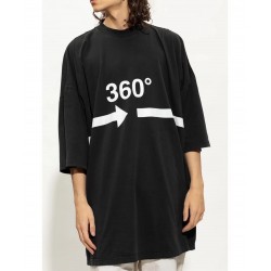 GT Balenciaga 360 Tubular Black Tee 720501TNVD51070