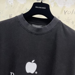 GT Balenciaga Be Different Apple Black Tee