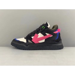 GT Off White Midtop Sponge Sneakers Black Pink 