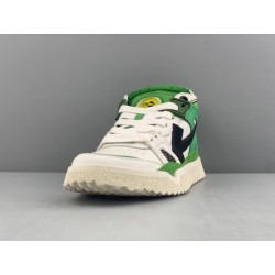 GT Off White Midtop Sponge Sneakers White Green