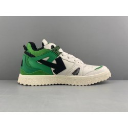 GT Off White Midtop Sponge Sneakers White Green