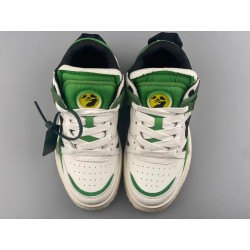 GT Off White Midtop Sponge Sneakers White Green