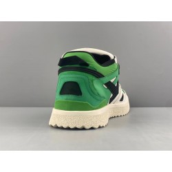 GT Off White Midtop Sponge Sneakers White Green