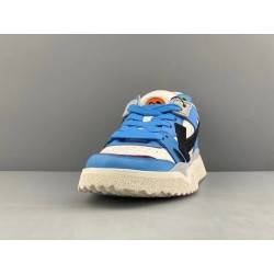 GT Off White Midtop Sponge Sneakers White UNC Blue