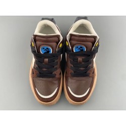 GT Off White Midtop Sponge Sneakers Brown