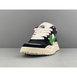 GT Off White Midtop Sponge Sneakers Black White Green