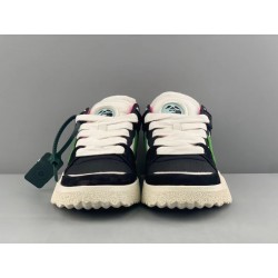 GT Off White Midtop Sponge Sneakers Black White Green