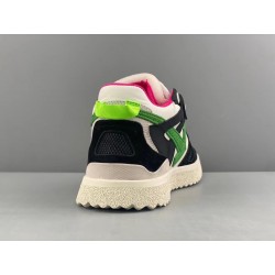 GT Off White Midtop Sponge Sneakers Black White Green