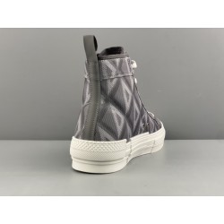 GT Dior B23 High Top Gray CD Diamond 3SH118ZPP_H868