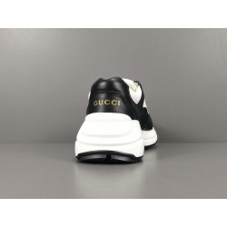 GT Gucci Rhyton Black White Sneaker ‎ 721750 AAA9S 1094