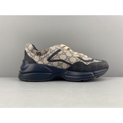 GT Gucci Rhyton GG Canvas Supreme Grey Navy 721750 AAA9S 1094