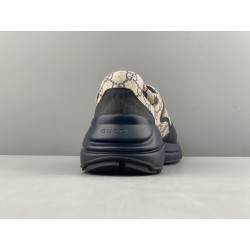 GT Gucci Rhyton GG Canvas Supreme Grey Navy 721750 AAA9S 1094