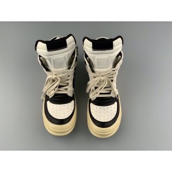 GT Rick Owens Dunk Leather Black White Black