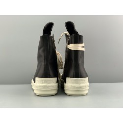 GT Rick Owens Leather High Top Black Cream RU01B1890