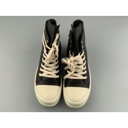 GT Rick Owens Leather High Top Black Cream RU01B1890