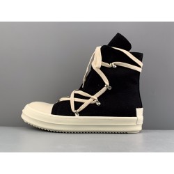 GT Rick Owens DRKSHDW Strobe Cotton Denim Hexa High Black Milk DU02B4805 DQ 911