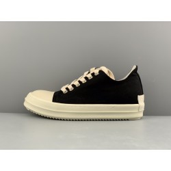 Rick Owens DRKSHDW Phlegethon Low Black Milk Canvas