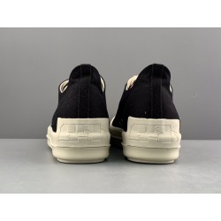 Rick Owens DRKSHDW Phlegethon Low Black Milk Canvas