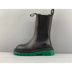 GT Bottega Veneta Tire Chelsea Boot Black Green