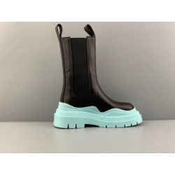 GT Bottega Veneta Tire Chelsea Boot Black Pale Blue 630297VBS501334