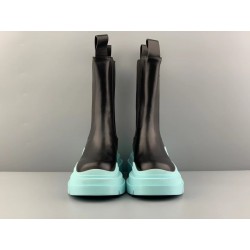 GT Bottega Veneta Tire Chelsea Boot Black Pale Blue 630297VBS501334