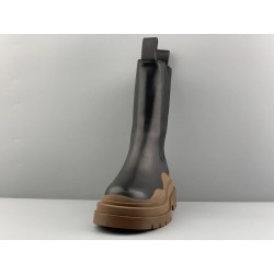 GT Bottega Veneta Tire Chelsea Boot Black Cognac