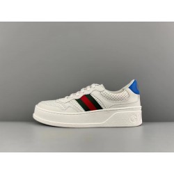 GT Gucci GG Sneaker White Leather Blue 670415 UPG10 9060