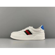 GT Gucci GG Sneaker White Leather Blue 670415 UPG10 9060