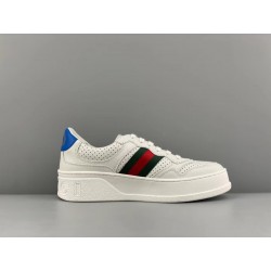 GT Gucci GG Sneaker White Leather Blue 670415 UPG10 9060