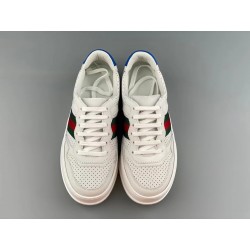 GT Gucci GG Sneaker White Leather Blue 670415 UPG10 9060