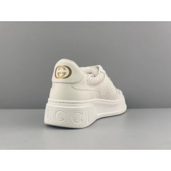 GT Gucci GG Sneaker White GG Embossed Leather ‎669582 1XL10 9014