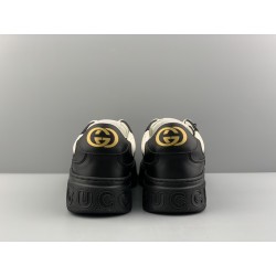 GT Gucci GG White Black GG Embossed Leather 669582 AAA4T 1068