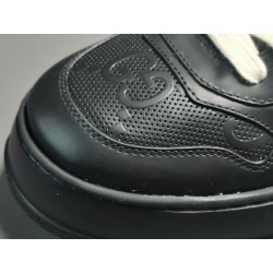 GT GG Sneaker Black GG Embossed Leather 669582 1XL10 1000