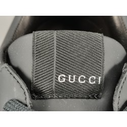 GT Gucci Rhyton Sneaker Black Leather