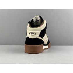 GT Fendi Match Black White Leather High-Tops