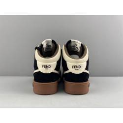 GT Fendi Match Black White Leather High-Tops