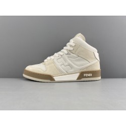 GT Fendi Match White Leather High-Tops